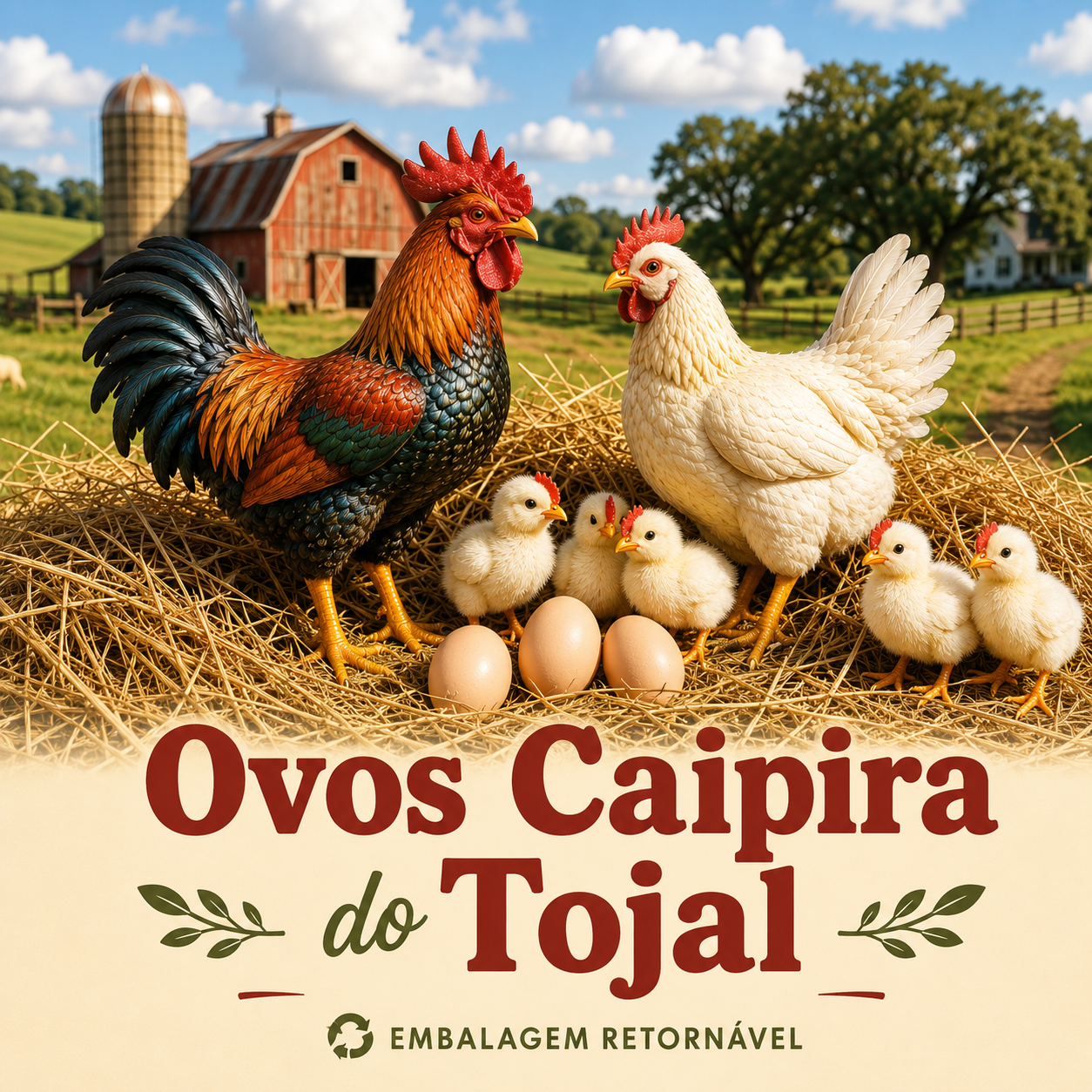 Ovos Caipira do Tojal — criação livre